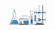 © gizelli - Set of laboratory glassware for chemical experiments and scientific research