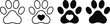 © Md. Musaddik Rahman - Black and white dog paw prints with heart