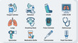 © Enos manurun - Medical Equipment Icons Respiratory Health and Diagnostic Tools for Healthcare Professionals
