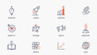 © muse - Startup pitch deck product breakthrough vector icon sheet – Suitable for investor presentations, entrepreneurship workshops, or business model design.