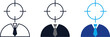© Asad - Targeting an individual with a crosshair icon representing focus, selection, or a specific objective in business or personal endeavors