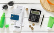 © kucherav - Vacation Budget Planning With Receipts Card Calculator