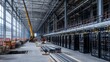 © Technolog - Large Scale Data Center Under Construction with Server Infrastructure Deployment, Cloud Computing Expansion, Artificial Intelligence Operations and Enterprise Technology Development Concept