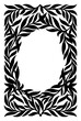 © Gentungo - Decorative Botanical Leaf Frame Border Silhouette Illustration
