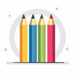 © Cassiopeia - Colorful Pencils Arranged in a Row