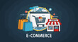 © Rina - E-commerce icons, online shopping graphics, digital storefront illustrations, business vector set