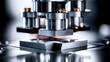 © ART BY SAIFUL - Close-up of Precision Metal Industrial Machinery Components with Reflections