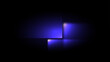 © md - neon futuristic 3d sphere of blue purple glowing digital waves particles future technology blue light bulb