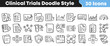 © Vectoravec - Hand drawn collection of thirty medical clinical trial doodle icons