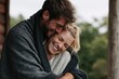 © Studio Nova - The Couple Embrace in a Tender Outdoor Moment of Warmth