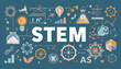 © Rejeki - Vibrant illustration showcasing the multifaceted world of STEM education with diverse icons representing science, technology, engineering, and mathematics.