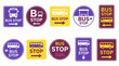 © Ahyan - Flat Vector Bus Stop Icons Collection Graphic Resources For Commercial Use