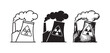 © Ірина Гринюк - Abstract Network Circuit Diagram Icon Set with Warning Signals in Outline, Solid, and Hand-Drawn Styles