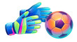© Agoenk - Vibrant soccer ball and goalkeeper gloves ready for action.