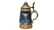 © Emma - Ceramic beer stein with pewter lid and forest landscape scene