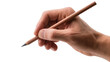 © Laura - Hand holding sharpened wooden pencil for writing or drawing