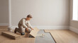 © VICHIZH - Floorboard repair layers in a modern home entryway