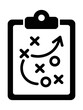 © Rohi - Clipboard with sports strategy game plan vector icon for coaching and business management