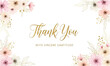 © syeda - Watercolor floral frame thank you greeting card