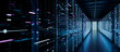 © Zerofukuman - Computer server room in data center center corridor, representing cloud computing network infrastructure, big data storage hosting, cyber security mainframes server equipment