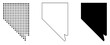 © graphixecho - nevada state map outline icon