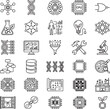 © Abdul - Molecular Computing Line Icons Set for Biocomputing, DNA Information Processing and Future Computing Systems