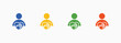 © RiskiAyu - Dedication Icon Set Color Multiple Style Collection Illustration