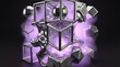 © Hamidur - Futuristic AI Neural Network Processing in Digital Chrome Geometric Structure.AI Generated