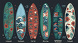 © jamal - Tropical surfboard collection