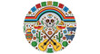 © Telo - Day of the Dead Celebration Circular Composition with Mexican Folk Elements