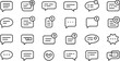 © MDFoysal - Speech Bubble and Chat Notification Line Icons Vector Set vector design on transparent background.