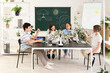 © Pixel-Shot - Pupils studying in Biology class at school