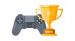 © Alan - Video Game Controller and Golden Trophy Icon Representing Gaming Achievement.
