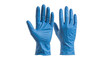 © sujon1638 - Pair of blue nitrile medical gloves for safety and hygiene isolated on transparent background