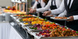 © Audrey - Our food service manager and culinary staff will prepare a buffet line for professional office workers at our business lunch event, which will be handled by corporate catering services and the company