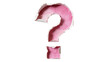 © Alexander - Pink watercolor question mark torn paper, isolated on transparent background