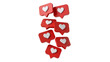 © Alexander - Red heart notification bubbles, isolated on transparent background