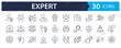 © tareq - Professional expert and leadership line icon set for business development concepts