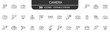 © stoker - Camera icons. Cctv icon. Security camera vector set. Drone, photo camera, webcam.  Editable Stroke.