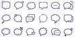 © HIKE STUDIO 9 - Hand drawn speech bubbles collection. Illustration on transparent background