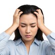 © Jata - Woman with hands on head looking stressed and worried.