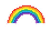 © sardi - Pixel Art Rainbow Arch on White Background