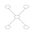 © balloon - AI Idea Organization Line Icon, Mind Mapping Concept Management Brainstorming Artificial Intelligence｜AIアイデア整理アイコン 発想整理 マインドマップ
