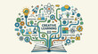 © sarda - Creative learning concept with colorful icons.