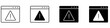 © Denys - Dangerous website icon vector set. Unsafe web page illustration sign collection. Cyber threat symbol. Online warning logo or mark.