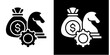 © ArtisticAura - Financial Strategy Icon Set White Glyph Style Collection