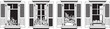 © Kamrun82 - Window frame set with open shutters and flower boxes isolated silhouette for classic architecture building facade exterior decor.