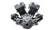 © Fried - V-twin motorcycle engine with chrome and black details