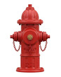 © happy Wu  - 白背景に鮮やかに映えるアメリカンスタイルの赤い消火栓 / Classic Red Fire Hydrant Isolated on White Background