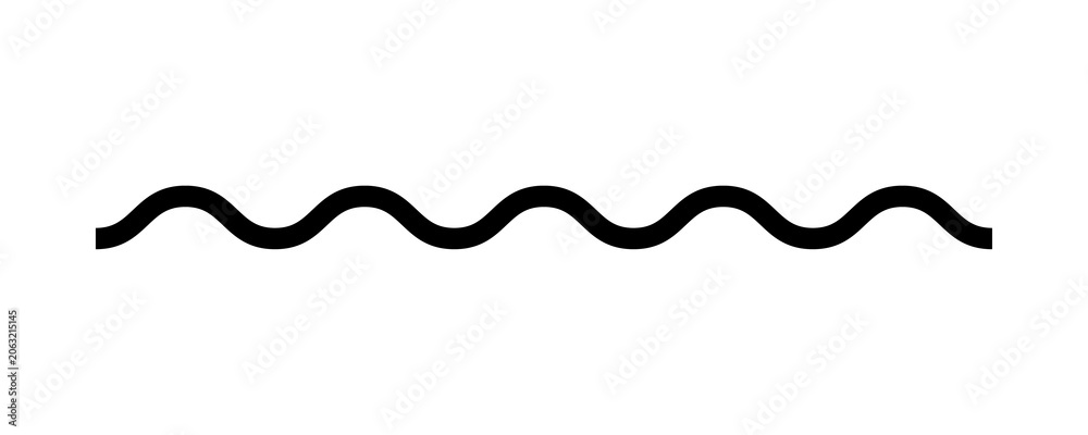Separator Line Design Vector File Black Wavy Line Divider Hand Drawn Squiggle Element for Decoration and ...